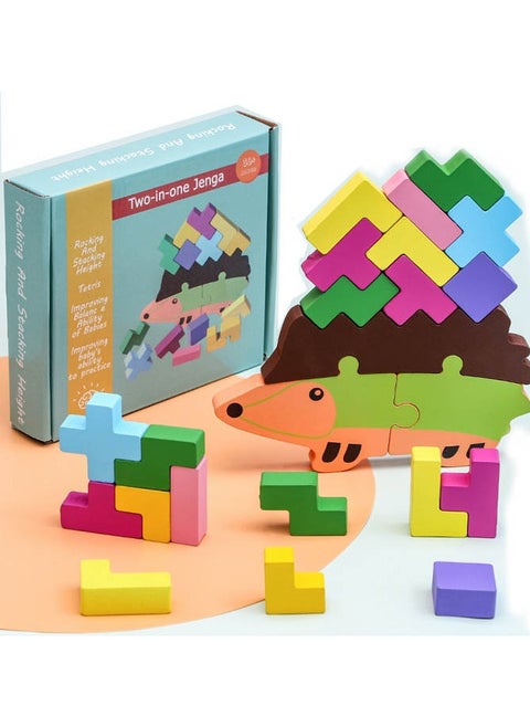 Block toys Animal stacking blocks toys, stacking high wooden blocks