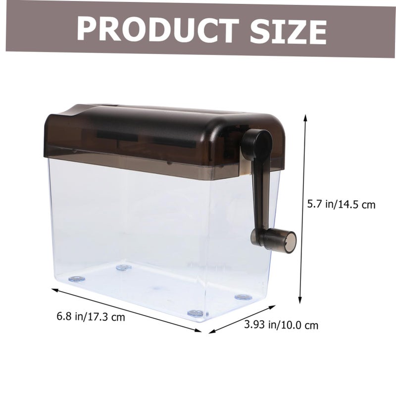 Mini Desktop Paper Shredder Portable Manual Hand Crank For Home Office Bills Receipts Confidential Document Destroyer - Image 3