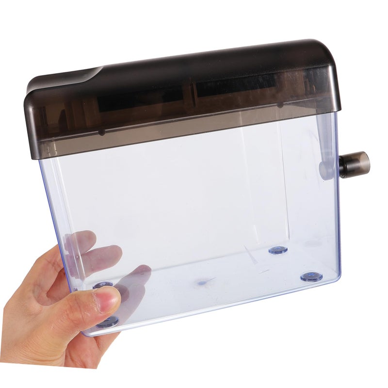 Mini Desktop Paper Shredder Portable Manual Hand Crank For Home Office Bills Receipts Confidential Document Destroyer - Image 5