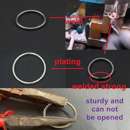 ZoloAJay 40pcs 4 Sizes O Rings Welded Strong Metal Bronze Heavy Duty Round Ring for Pet Collars Accessories Buckle Belts Strap Webbing Sewing - Image 4