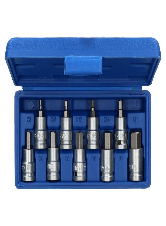 AB Tools 1/2" Drive Shallow Metric Hex/Allen Key Bit Socket 4mm - 17mm 9pcs Bergen - Image 1