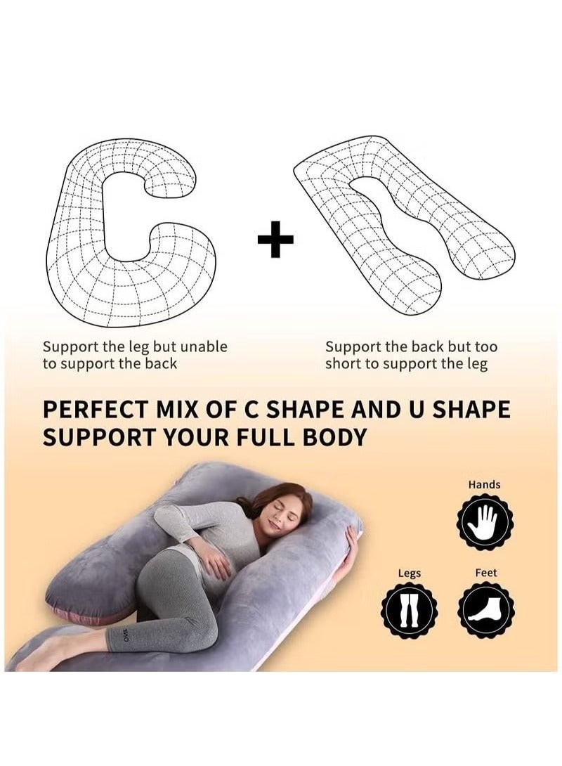 Gonice Pregnancy Pillow Full Body Maternity Support Pillow(62x 28) - Image 3