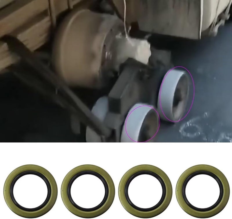 Set of 4 Trailer Hub Grease Seals Fit for E-Z Lube 3500 lbs Axle 1.719 x 2.565-22028 by Teemuday - Image 5
