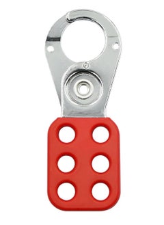 RACO RACO Giffex Lock Out TagOut Hasp 1 inch Jaw Diameter Stainless Steel Lockout Hasp Nylon Handle Tamper Proof and Impact Resistant Loto Hasp with 6 Holes Interlock Red  - Image 1