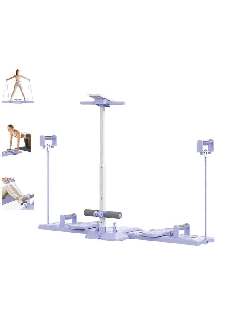 WALALLA Ski Machine, Adjustable Height Simulated Ski Trainer Machine for Women with Resistance Bands, Foldable Ski Machine Exercise for Home, Glute & Leg Toning - Image 1