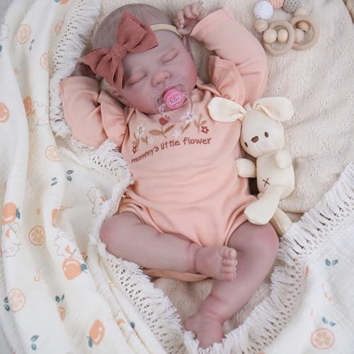 Milidool Realistic Reborn Baby Dolls Girl20 Inch Real Life Baby Doll with Poseable Soft Body Newborn Lifelike Baby Dolls with Accessories for 3 Years Old Kids Girls Gift Pretend Play Collection - Image 1