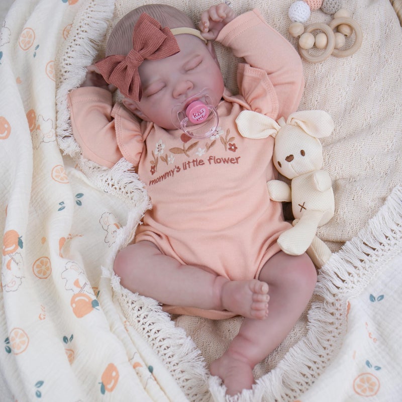 Milidool Realistic Reborn Baby Dolls Girl20 Inch Real Life Baby Doll with Poseable Soft Body Newborn Lifelike Baby Dolls with Accessories for 3 Years Old Kids Girls Gift Pretend Play Collection - Image 3