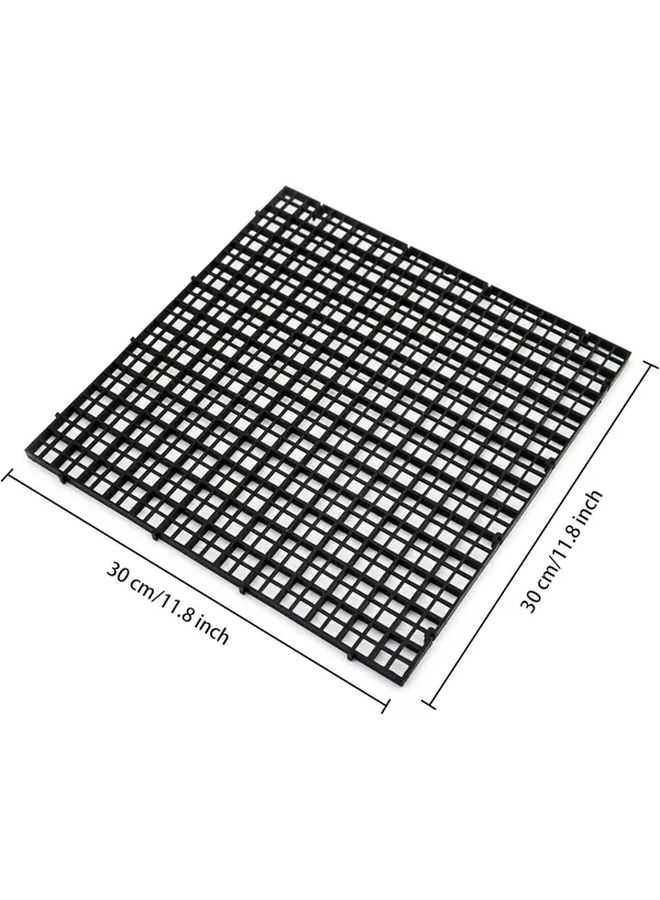 Black Plastic Grid 6pcs Modular Divider Panel For Aquarium Tank Bottom Filter - Image 2