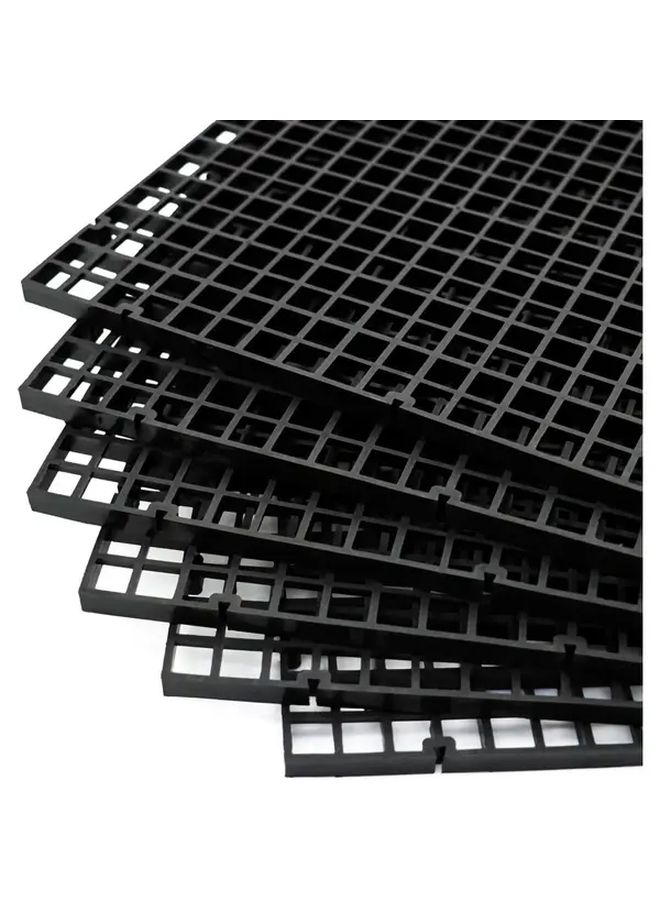 Black Plastic Grid 6pcs Modular Divider Panel For Aquarium Tank Bottom Filter - Image 3