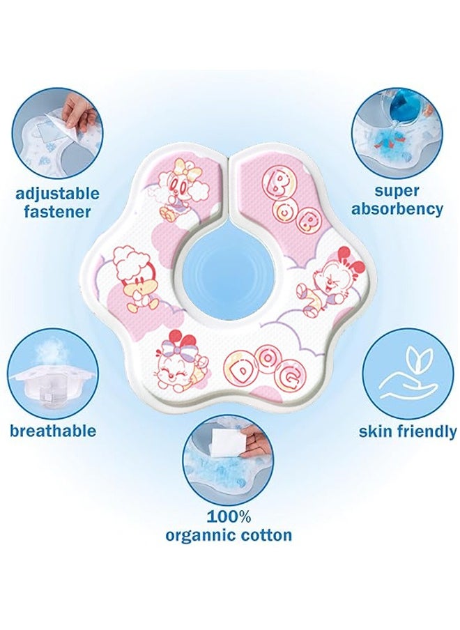 Aissiora Pack Of 20 360° Rotate Organic Cotton Baby Bibs, Disposable saliva wipes, Newborn Bibs For Teething And Drooling,Unisex Baby Bibs For Toddler, Adjustable With Snaps, Super Soft & Absorbent Baby Bibs For Boys And Girls  - Image 3
