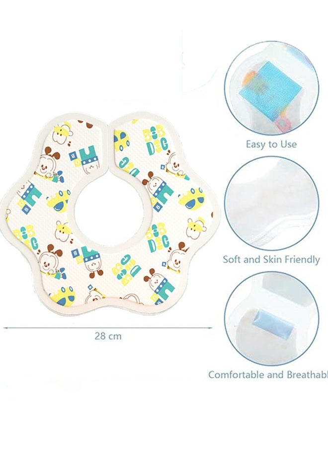 Aissiora Pack Of 20 360° Rotate Organic Cotton Baby Bibs, Disposable saliva wipes, Newborn Bibs For Teething And Drooling,Unisex Baby Bibs For Toddler, Adjustable With Snaps, Super Soft & Absorbent Baby Bibs For Boys And Girls  - Image 2