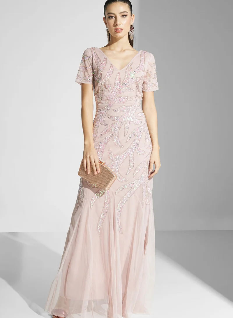 Namshi x Embellished Maxi Dress