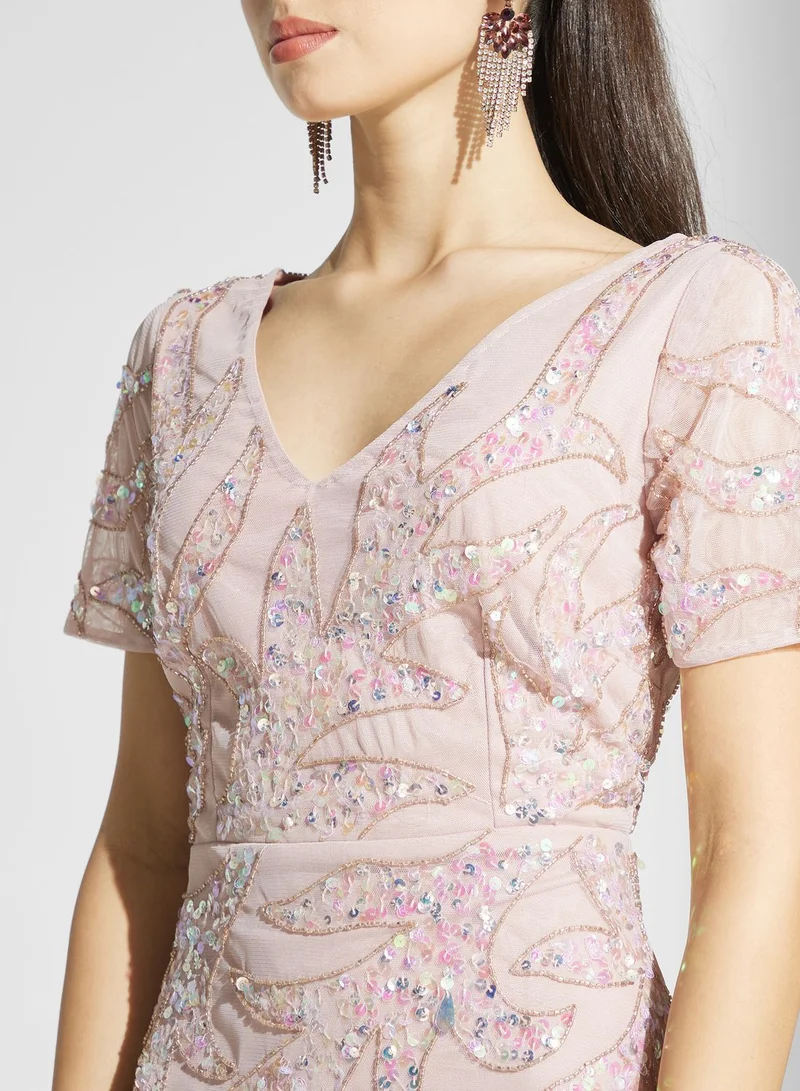 Namshi x Embellished Maxi Dress