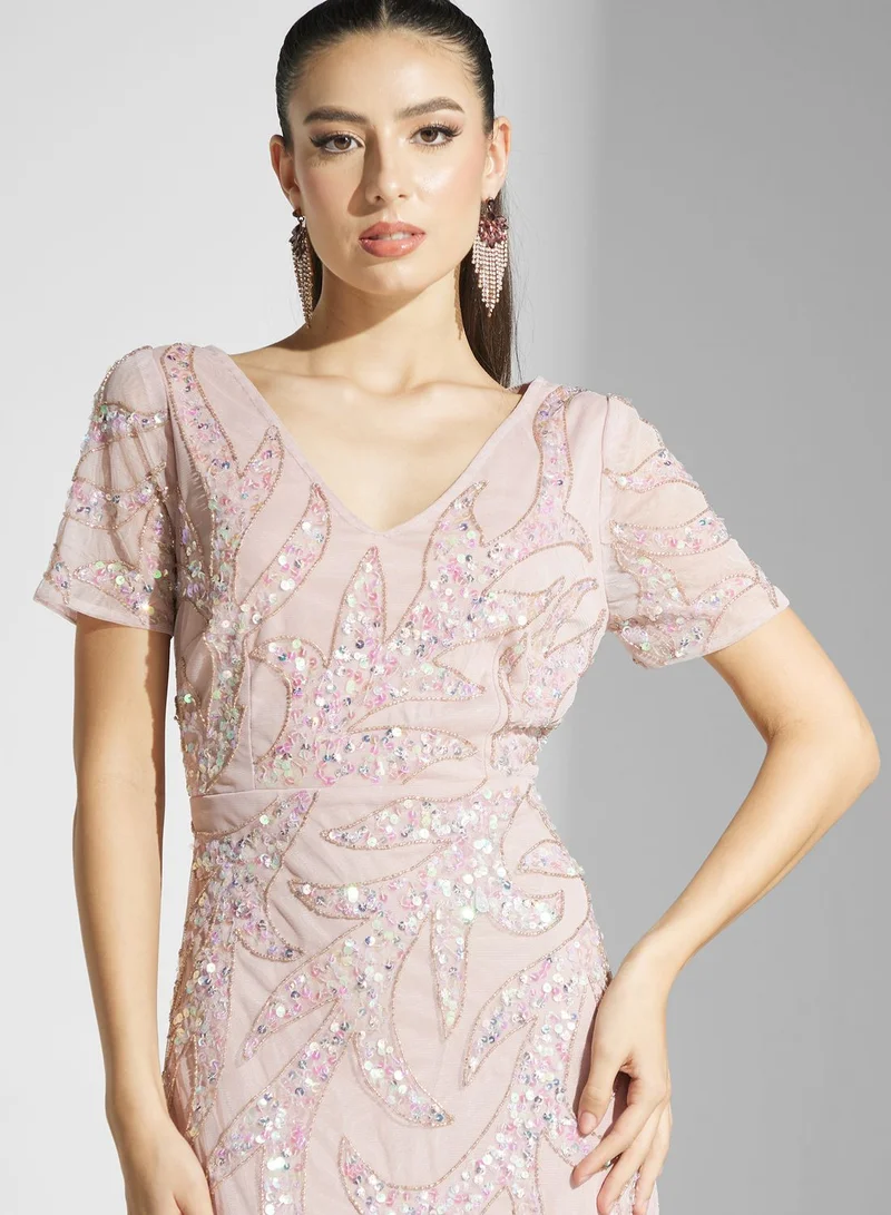 Namshi x Embellished Maxi Dress