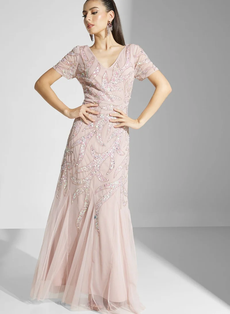 Namshi x Embellished Maxi Dress