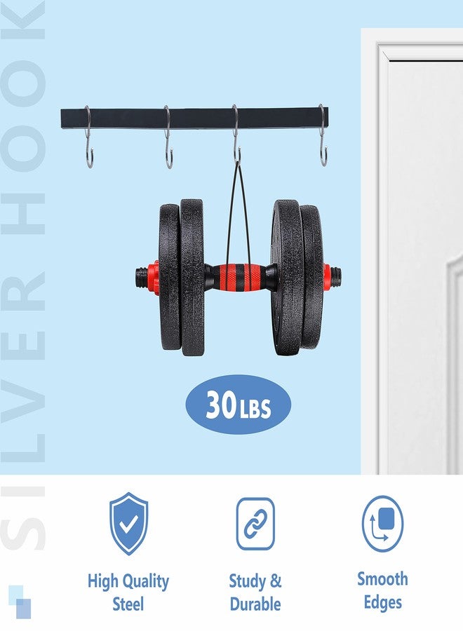 Vantasii 10 Pack S Hooks for Hanging, Rustproof S-Shaped Hook with Safety Buckle Heavy Duty Metal S Hanging Hook for Clothes, Pots, Pans, Kitchen Utensil, Cubicle, Closet Rob, Bags(3.5 inch, Silvery) - Image 3