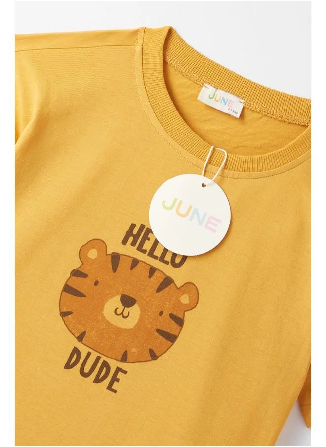 جون June Boy Tshirt Mustard - Yellow