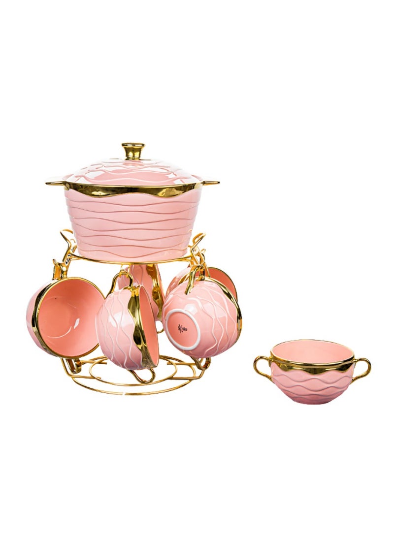 Dream 7-piece soup bowl set + stand..