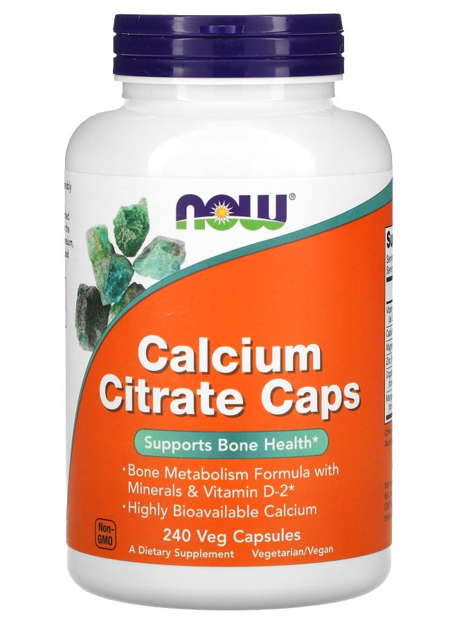 now Calcium Citrate Caps 240 Veg Capsules