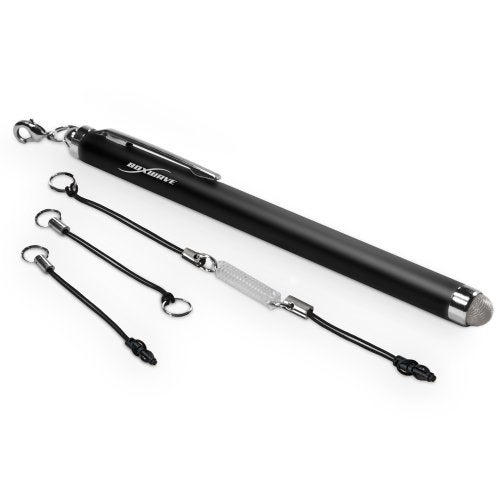 BoxWave Dell Inspiron 14 5000 2-in-1 (14 in) Stylus Pen, BoxWave� [EverTouch Capacitive Stylus] Fiber Tip Capacitive Stylus Pen for Dell Inspiron 14 5000 2-in-1 (14 in) - Jet Black - Image 2