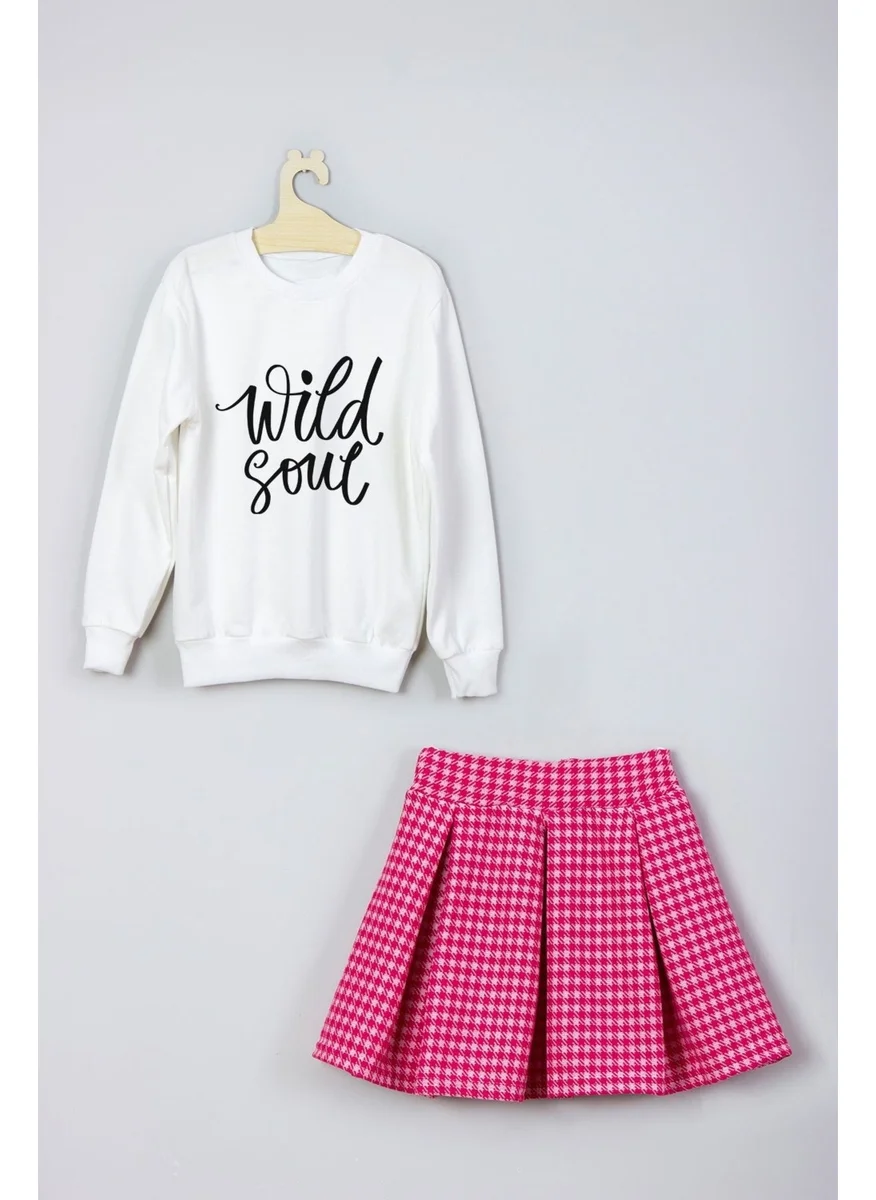 Ada Bebek Çocuk Ada Baby Kids Wild Soul Printed Skirt Sweat Set