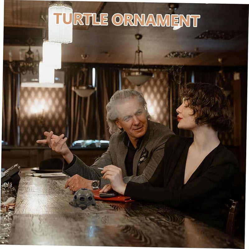 منفضة سجائر سلحفاة كلاسيكية إبداعية، زينة راتنجية ديكورية لغرفة المعيشة أو البار أو المكتب أو عرض الطاولة - Image 3