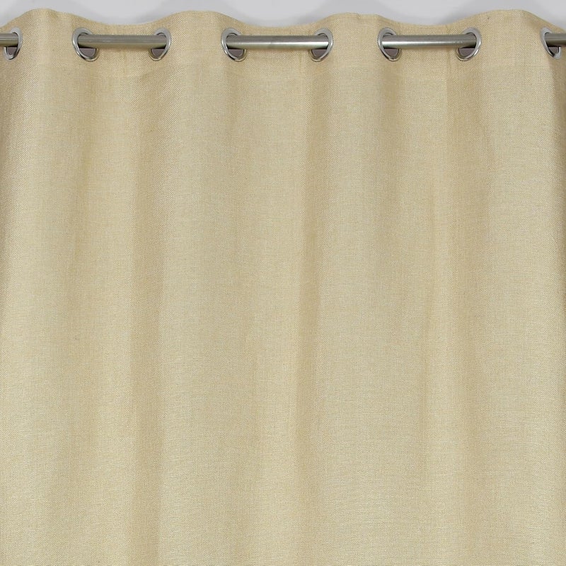 FRESH FROM LOOM opaque Jute Curtains for Door 7 Feet LongMedium Window CurtainYarn Weaved PardaModern Parde for Living Room BedroomScreens with Eyelet RingHypoallergenic Cream 2Pc - Image 5