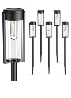Excefore Solar Pathway Lights Outdoor 6 Pack, Upgraded Super Bright Up to 12 Hrs Long Lasting Solar Outdoor Lights, IP65 Waterproof Auto ON/Off Landscape Path Lights for Walkway Driveway Patio Yard  - Image 1