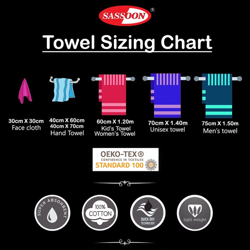 Sassoon Anatolia 2 Piece 100% Cotton Hand Towel Set in 500 GSM (40cmX60cm) - Pink-Cocoa (Soft, Absorbent & Quick Dry Towel for Gym, Home, Kitchen, Pool, Travel, Spa and Yoga) - Image 5