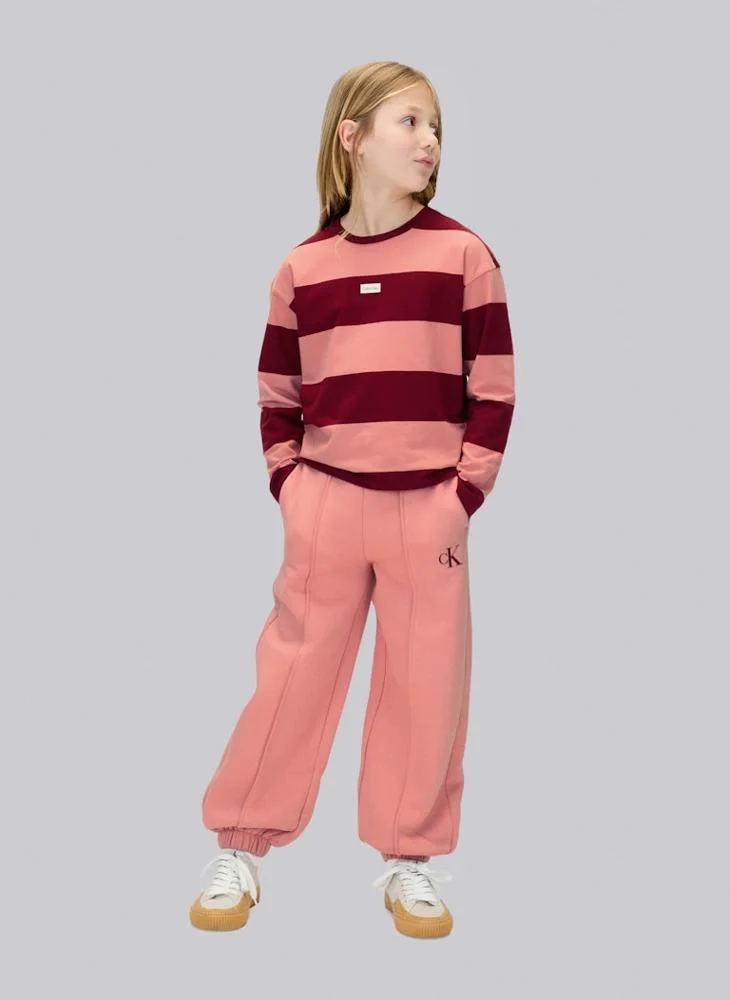 كالفن كلاين جينز Youth Logo Drawstring Cuffed Sweatapants