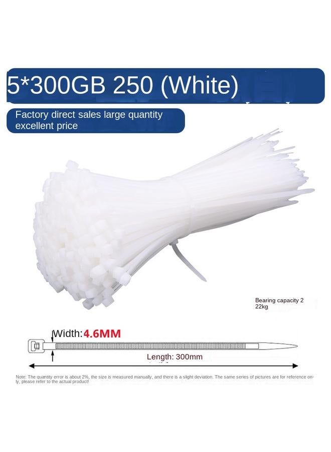 Bluejw Nylon Plastic Cable Tie Large Buckle Cable Tie With Strapping Wire Harness Strangle Hook Black And White One Pull Tight - Image 1