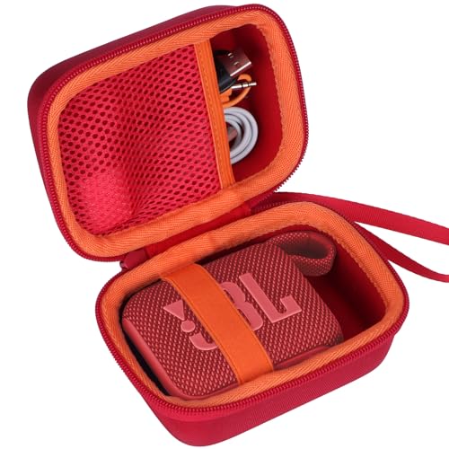 Lebakort Hard Case Compatible with JBL Go 4 GO3 Portable Speaker (Red Case) - Image 2