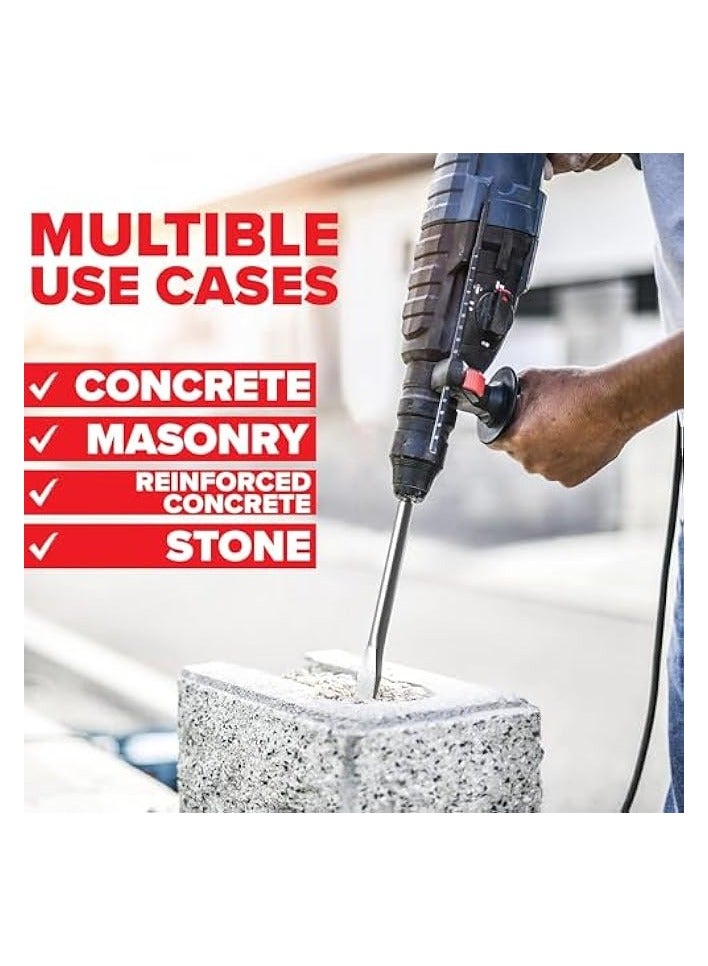 PROMASS 4 Pcs Chisel Set, Stone Splitter Tools Tile Chisel, Storage Case Rotary Hammer Dril Bit Wedge For Masonry Concrete Brick Stone Volcanic Rocks  - Image 4