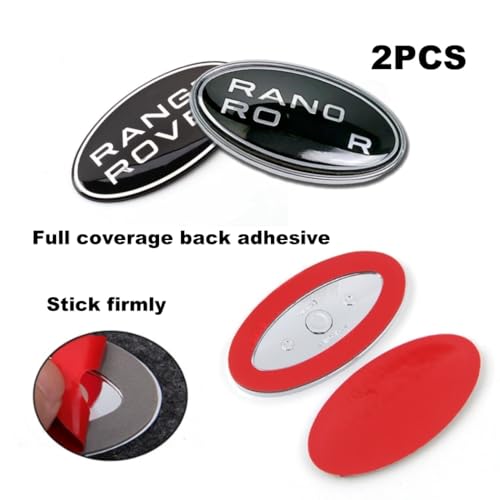 QOMAGO Car Front Hood Emblem and Rear Trunk Emblem Badges OEM Style Replacement Compatible with Range Rover Accessories - Image 2