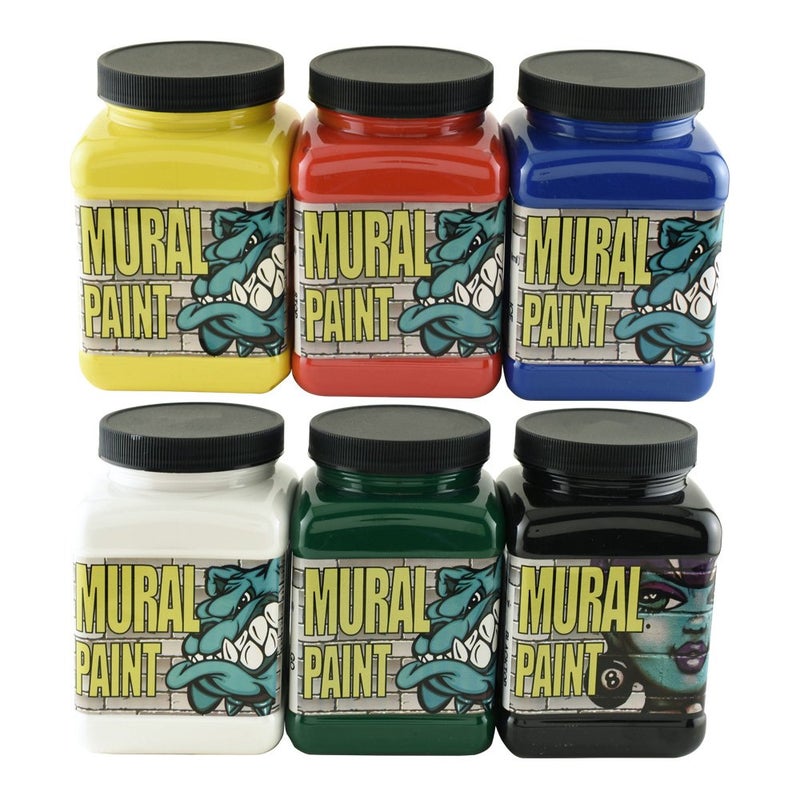 Chroma Mural Paint, Assorted Primary Colors, Pints, Set of 6 - Image 5