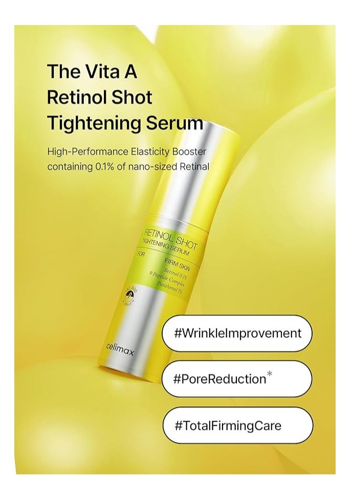 celimax The Vita A Retinol Shot Tightening Serum | with Pure Vitamin A Retinol, Peptide, Pore Minimizer, Wrinkles & Fine Lines, Firmer Skin, Anti-Aging, Skin Smoothing 30ml - Image 5