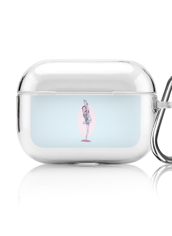 Stylizedd - Classic Clear printed Case for Apple AirPods Pro 2nd Generation Thin Transparent Cover [Designed for Apple AirPods Pro 2nd Generation] - Flying Ballerina - Image 1