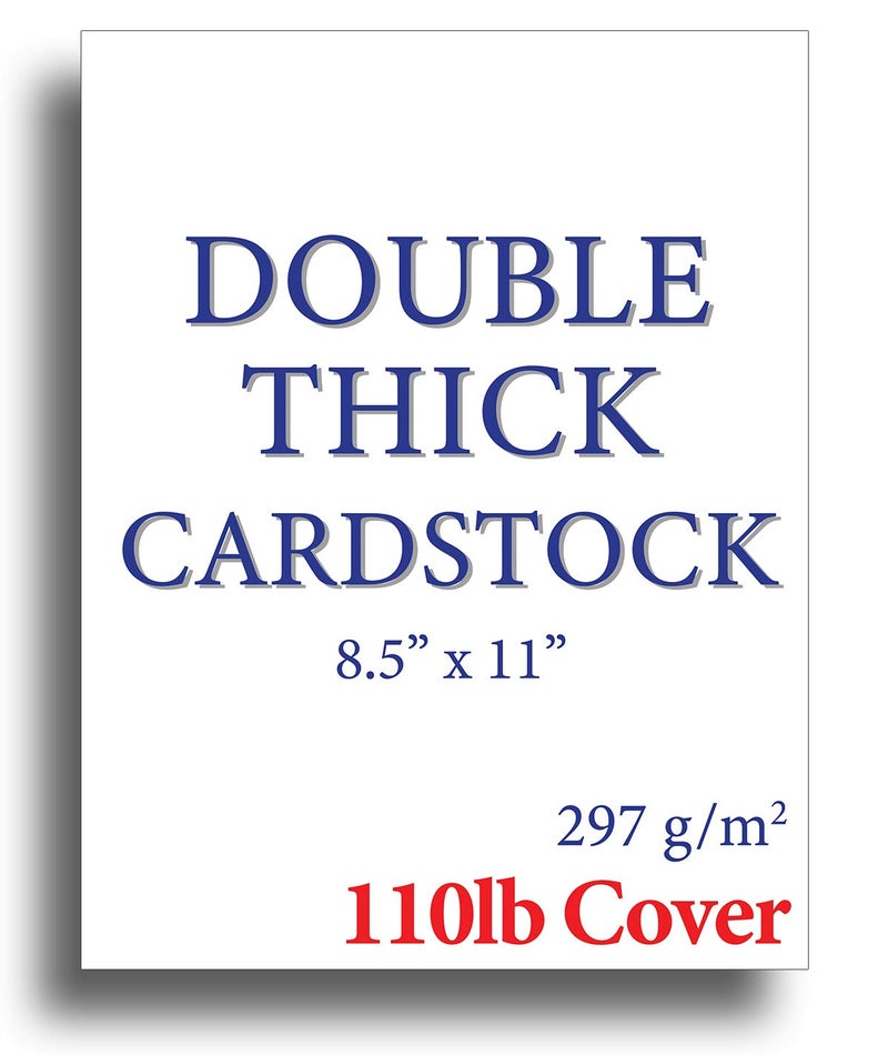 Desktop Publishing Supplies 110lb Cover Ultra Heavyweight Thick Cardstock - Bright White - 8.5" x 11" - For Inkjet/Laser Printers (50 Sheets) - Image 1
