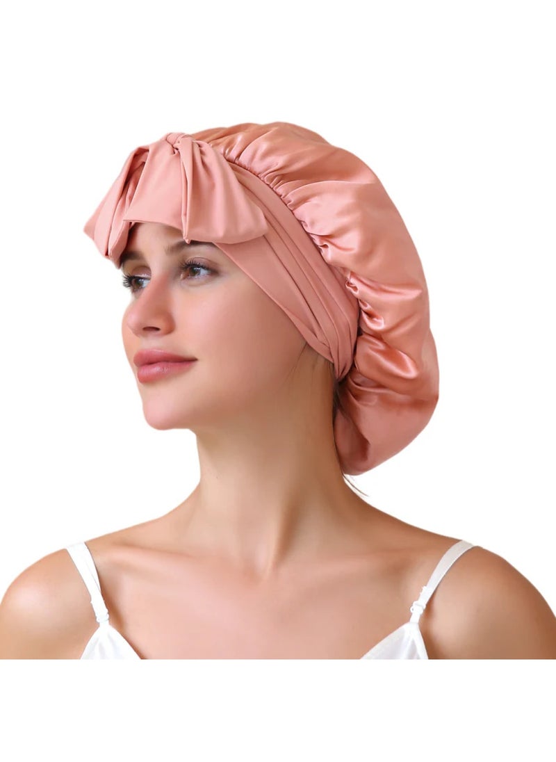 ZIMASILK 19 Momme Silk Sleep Cap with Ice Silk Band  - Image 1