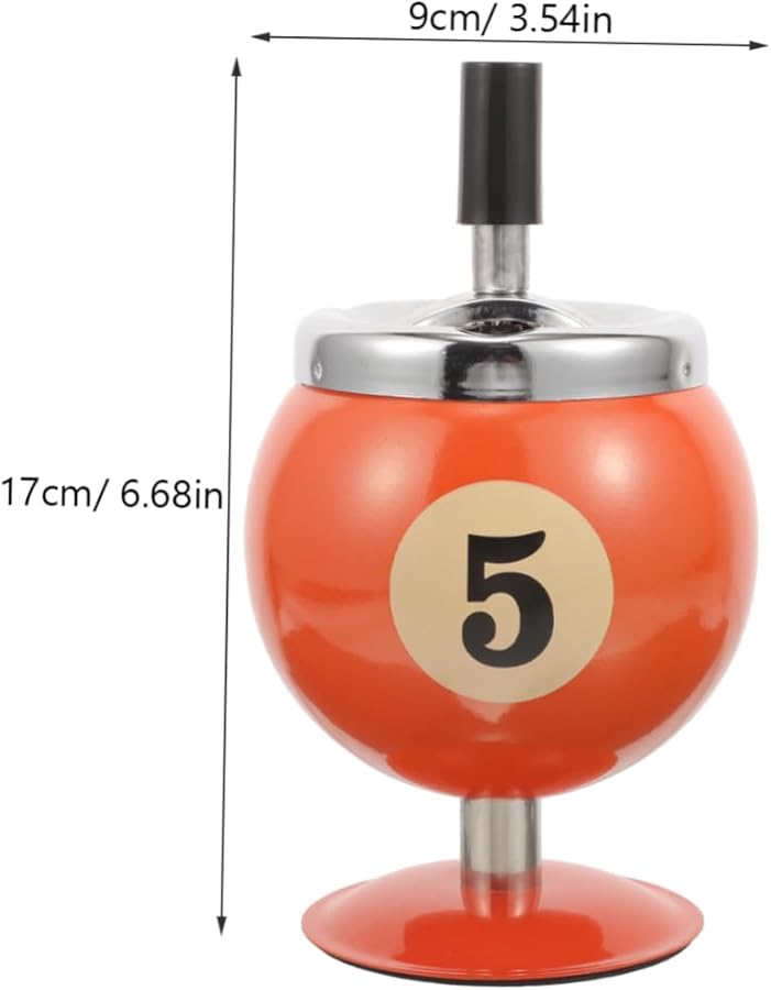 Iron Automatic Extinguishing Ashtray Desktop Cigarette Tray Windproof Durable For Home Office Restaurant - Image 3