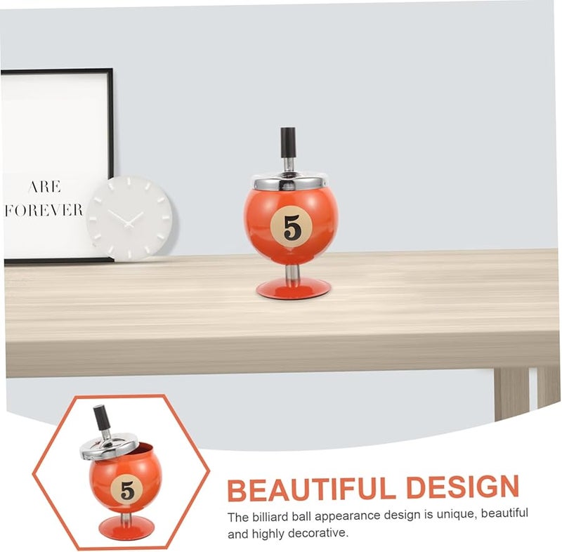 Iron Automatic Extinguishing Ashtray Desktop Cigarette Tray Windproof Durable For Home Office Restaurant - Image 4