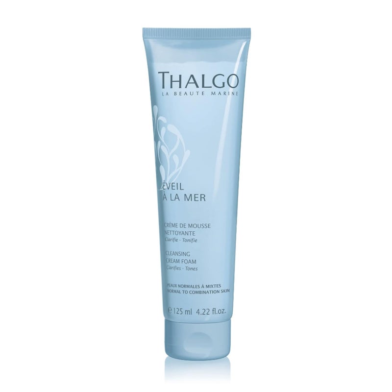 Thalgo Cleansing Cream Foam CreamtoFoam Face Cleanser for All Skin Types Makeup Remover Purifying Cleanser 125ml - Image 1