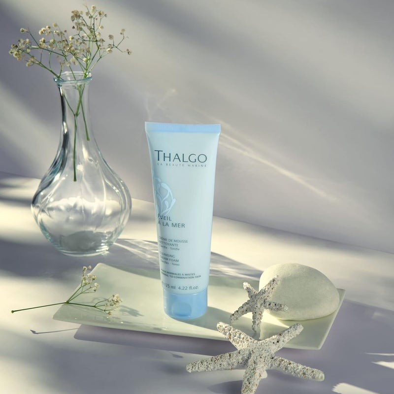 Thalgo Cleansing Cream Foam CreamtoFoam Face Cleanser for All Skin Types Makeup Remover Purifying Cleanser 125ml - Image 4