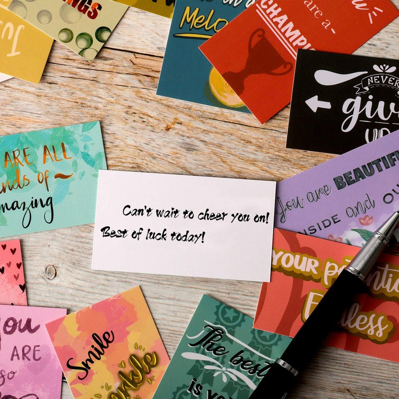 BRYTEFY 100 Motivational cards with inspirational quotes - encouragement and kindness cards shows gratitude and appreciation. Affirmation cards set contains 100 uniquely designed mini note cards - Image 3