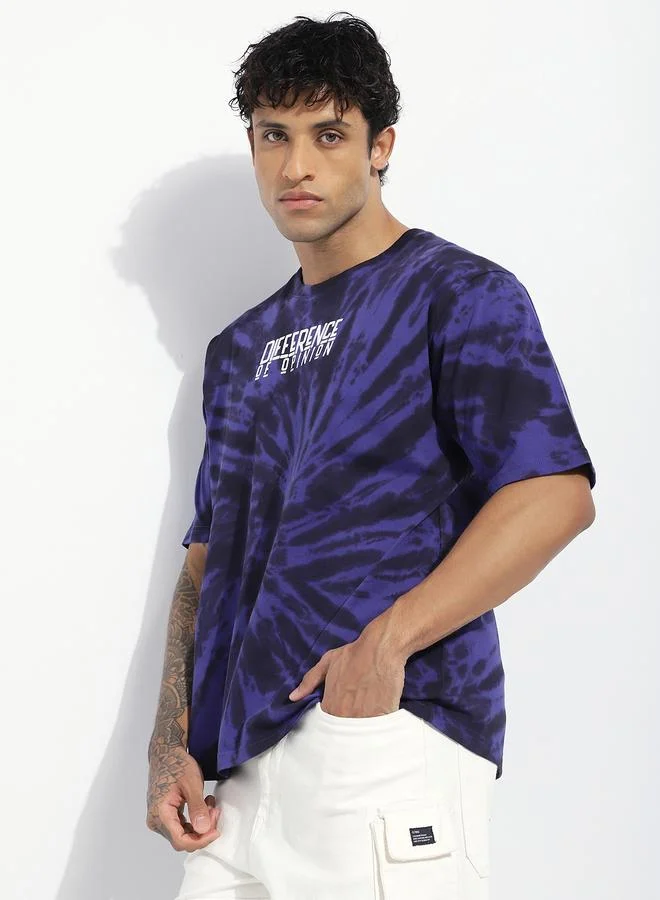 ديفيرينس أوف أوبينيون تيشيرت بطبعة تاي داي وقصة واسعة للرجال