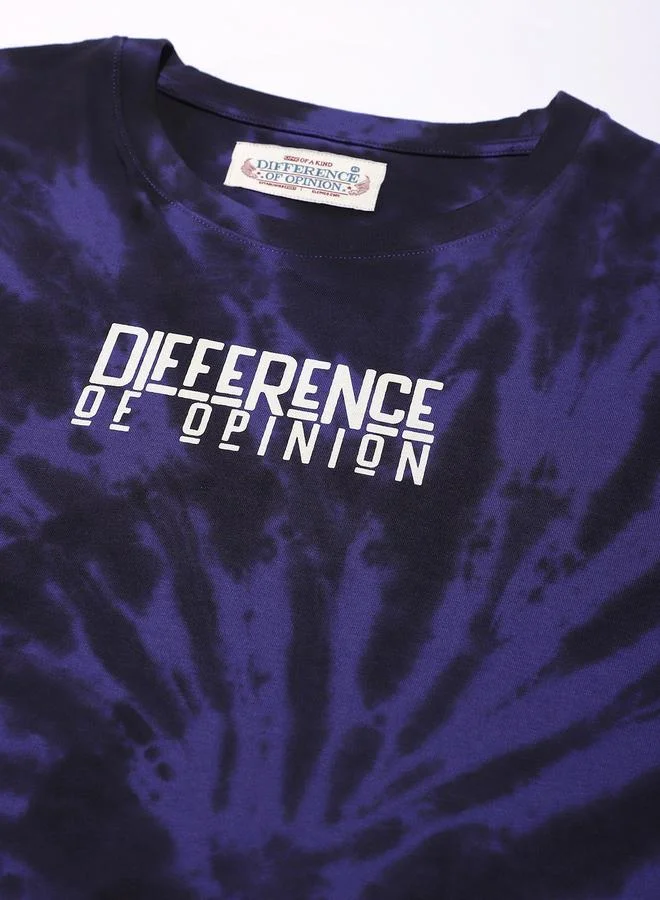 Difference of Opinion Men Oversized Tie Dye All Over Print T-Shirt