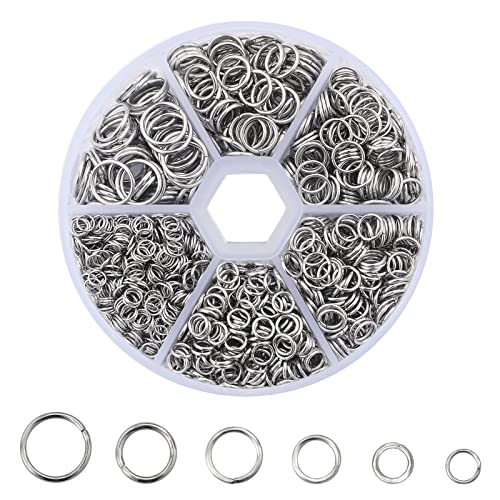DADIFEN 304 Stainless Steel Jump Rings for Jewelry Making Supplies Open Jump Rings 4/5/6/7/8/10mm Silver O Rings for DIY Making Bracelet Earrings Necklace Connectors Chainmail Rings - Image 1