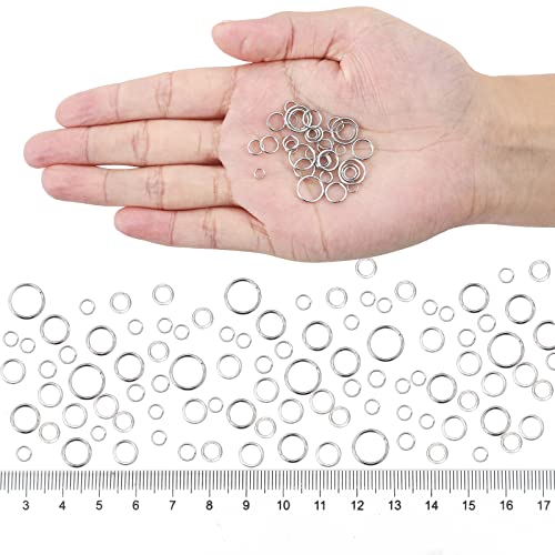 DADIFEN 304 Stainless Steel Jump Rings for Jewelry Making Supplies Open Jump Rings 4/5/6/7/8/10mm Silver O Rings for DIY Making Bracelet Earrings Necklace Connectors Chainmail Rings - Image 4