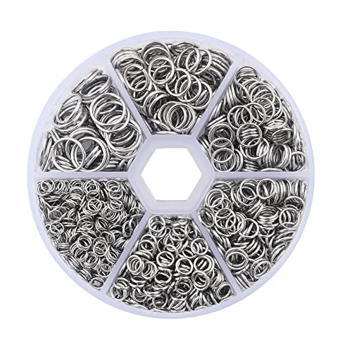 DADIFEN 304 Stainless Steel Jump Rings for Jewelry Making Supplies Open Jump Rings 4/5/6/7/8/10mm Silver O Rings for DIY Making Bracelet Earrings Necklace Connectors Chainmail Rings - Image 5