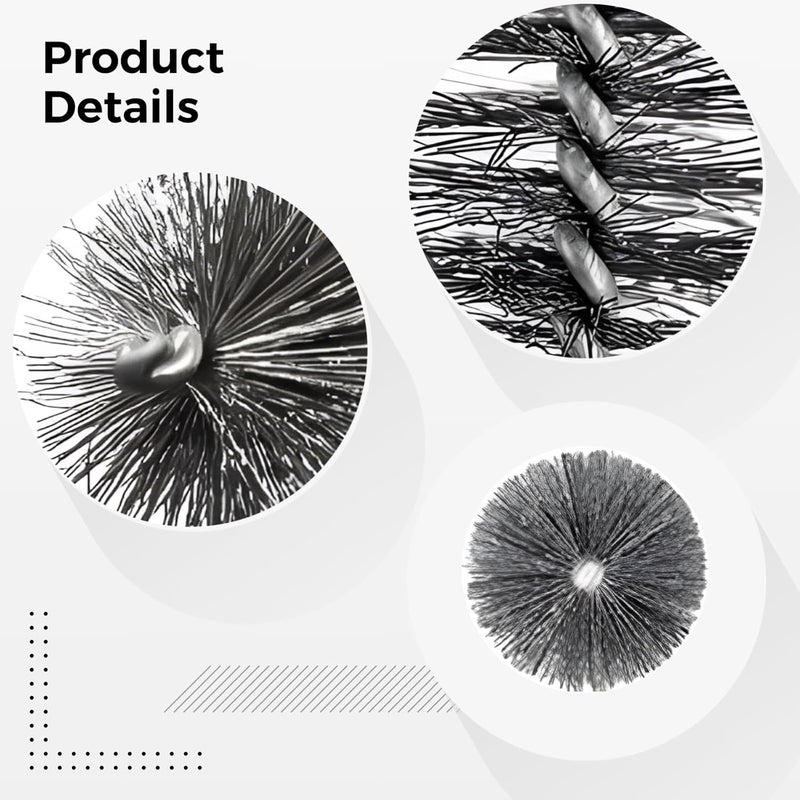 14-Piece Stainless Steel Bore Brush Set, 5/16 To 1 Inch, Wire Brushes For Drill, Heavy-Duty Metal Bristles With 1/4 Inch Hex Shank For Pipe And Cleaning, Rust Removal, Deburring - Image 5